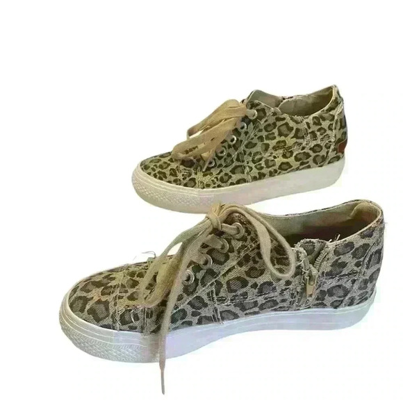 Blowfish Malibu Maxellar Leopard Print Sneakers Size 9.5 - Picture 2 of 5